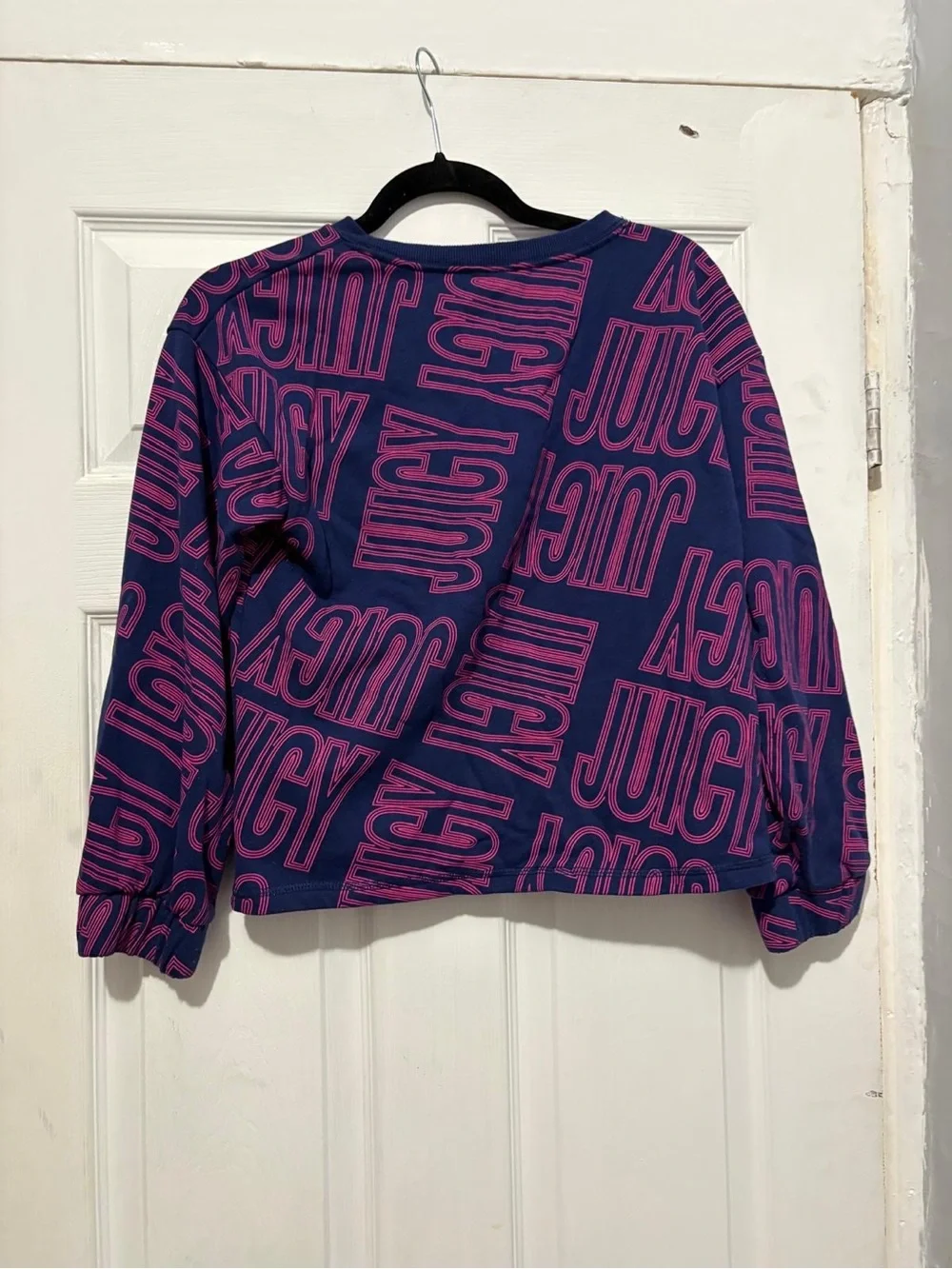 Juicy Couture Navy Top with Pink Logo Print